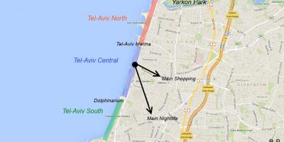 Карта Тел Авив нощен живот