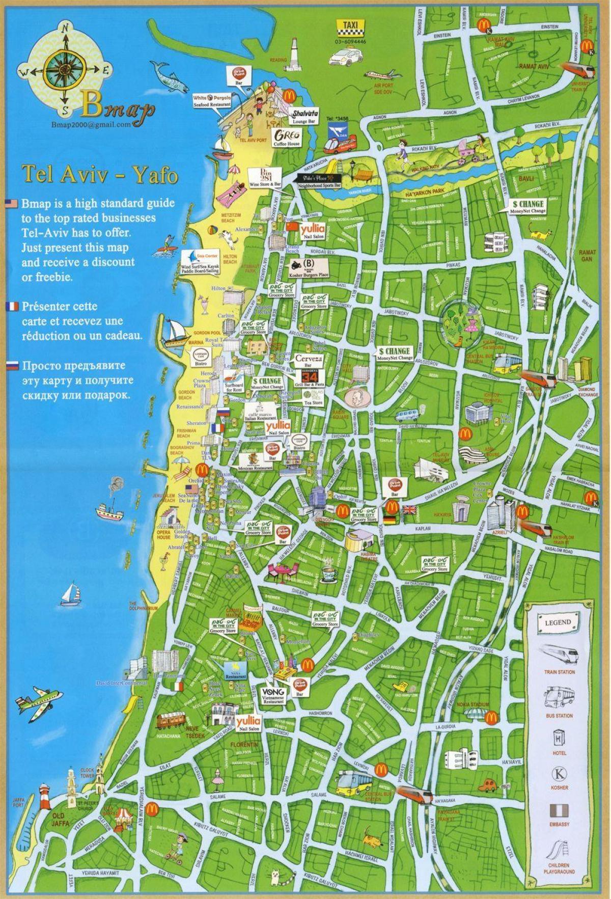 Тел Авив забележителности карта