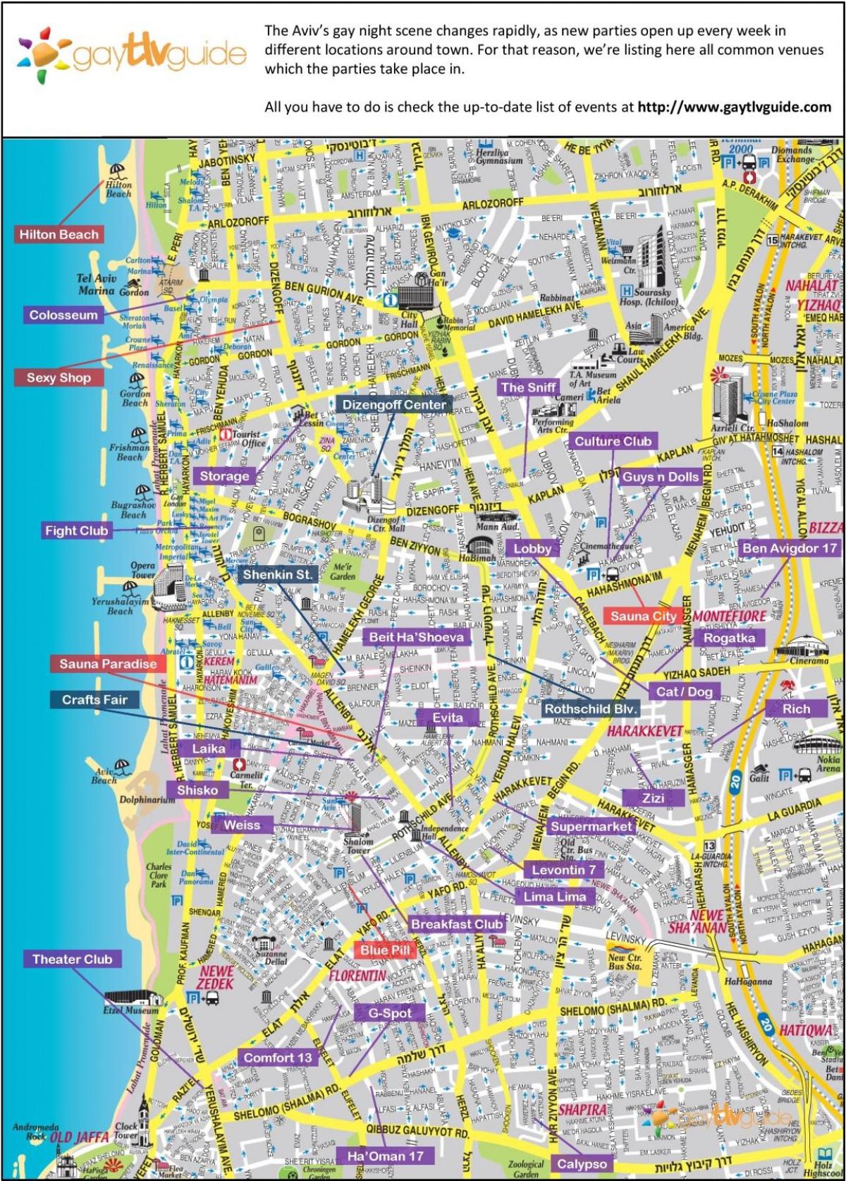 карта на гей-Тел Авив