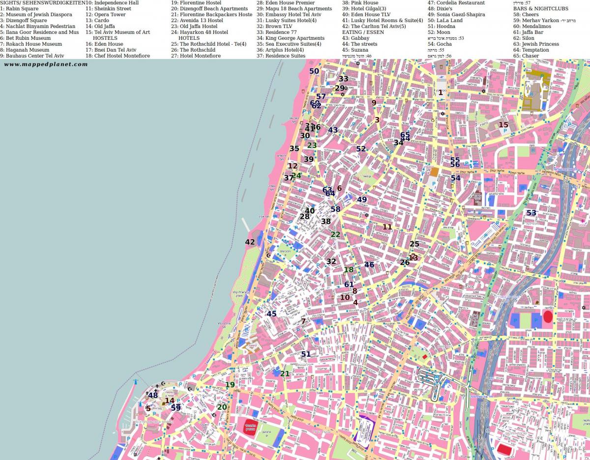карта на площад Рабин в Тел Авив