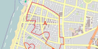 Карта на Бял град на Тел Авив