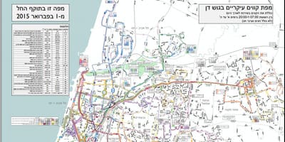 Тел Авив автобусни маршрути картата