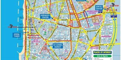 Карта Тел Авив на велосипед