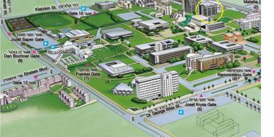 Тел Авив карта на кампуса на университета 